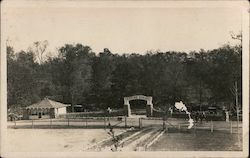 Entrance, men on horses Dripping Springs, OK Postcard Postcard Postcard