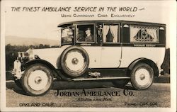 Rare: Jordan Ambulance Company Cunningham Oakland, CA Postcard Postcard Postcard