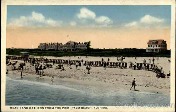 Beach And Bathers From The Pier Palm Beach Florida