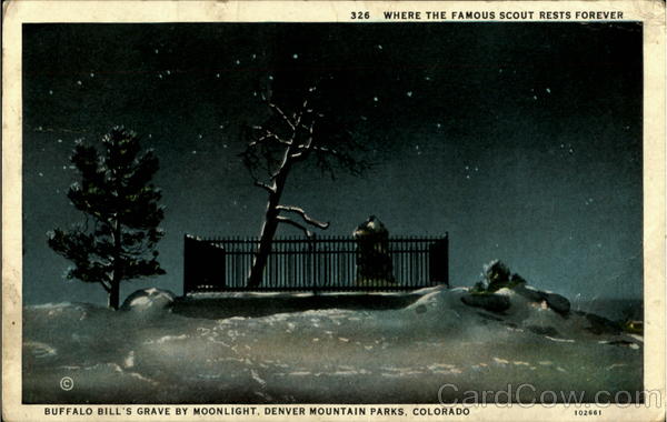 Buffalo Bills' Grave By Moonlight Golden Colorado