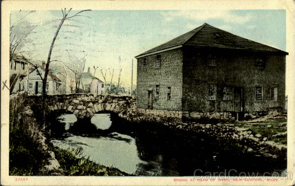 Bridge At Head Of River New Bedford Massachusetts