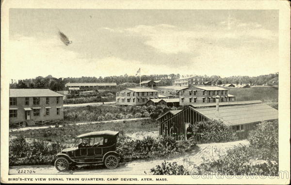 Bird's Eye View Signal Train Quarters, Camp Devens Ayer Massachusetts