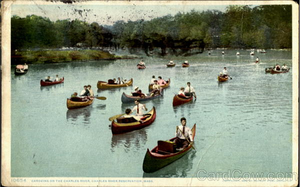 Canoeing On The Charles River Boston Massachusetts