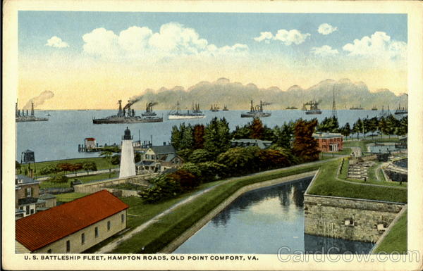U. S. Battleship Fleet, Hampton Roads Old Point Comfort Virginia
