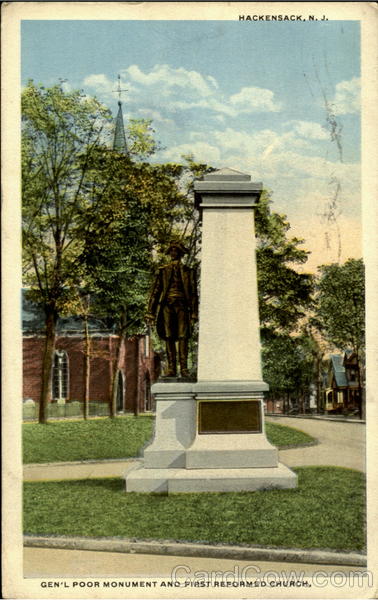 Gem's Poor Monument And First Reformed Church Hackensack New Jersey