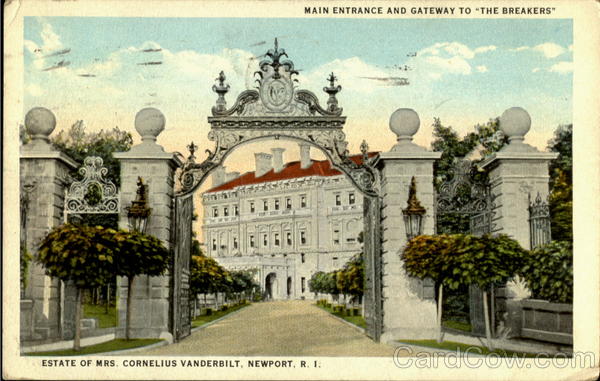 Main Entrance And Gateway To The Breakers Newport Rhode Island