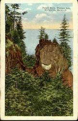 Pulpit Rock, Presque Isle Marquette, MI Postcard Postcard