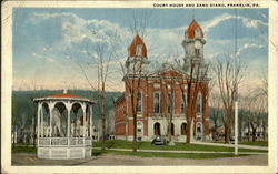 Court House And Band Stand Franklin, PA Postcard Postcard