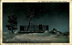 Buffalo Bills' Grave By Moonlight Golden, CO Postcard Postcard