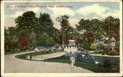 Swan And Duck Pond, Franklin Park Postcard