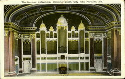 The Herman Kotzschmar Memorial Organ Postcard