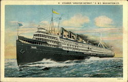 Steamer Greater Detroit Postcard