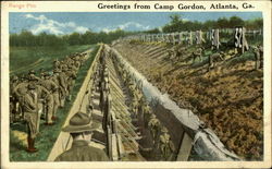 Range Pits Greetings From Camp Gordon Postcard