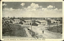 Officers Barracks Div. Headquarters, Camp Devens Ayer, MA Postcard Postcard