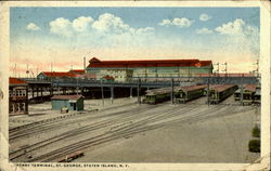 Ferry Terminal Staten Island Postcard