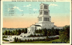 George Washington , Masonic National Memrial Postcard