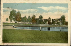 Lake At Seaside Park Bridgeport, CT Postcard Postcard