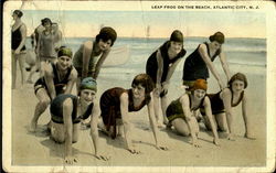 Leap Frog On The Beach Postcard