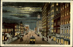 Broadway North, Grand Ave Postcard