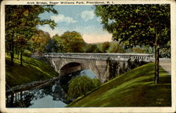 Arch Bridge, Roger williams Park Postcard