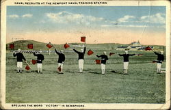 Naval Recruits At The Newport Naval Training Station Rhode Island Postcard Postcard