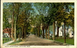 South Union Street Rockland, MA Postcard Postcard