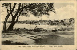 The Town From The Back Beach Rockport, MA Postcard Postcard