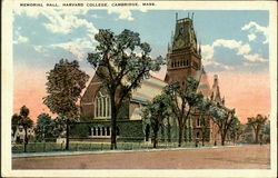 Memorial Hall, Harvard Collage Cambridge, MA Postcard Postcard