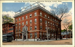 Young Women's Christian Association Building Lowell, MA Postcard Postcard