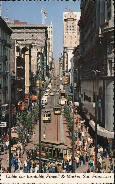 Cable Car at the Turntable Powell & Market St San Francisco California