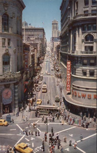 Powell at Market Street, Showing Turntable San Francisco California