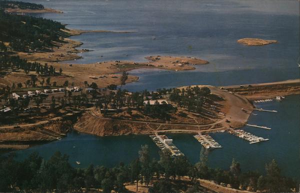 Aerial view of Berryessa Marina Resort Napa California