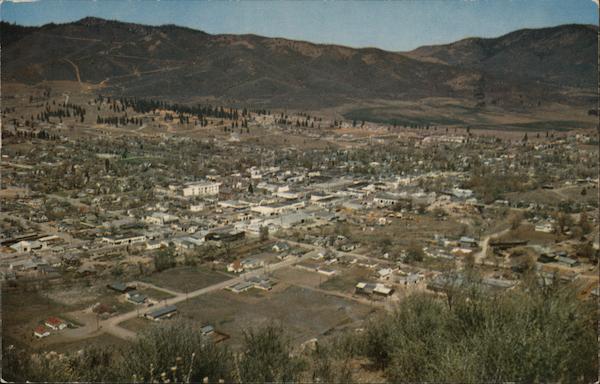 Aerial View of Town Yreka California