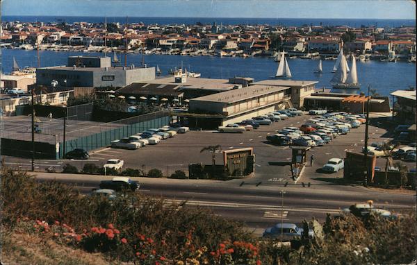 Lido Isle as seen from Newport Heights across Balboa Bay Club California