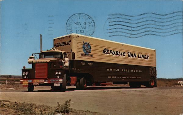 Republic Van and Storage Co. Santa Ana California Trucks