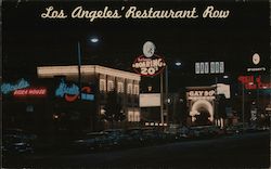 Restaurant Row Los Angeles, CA R.W. Chase Postcard Postcard Postcard