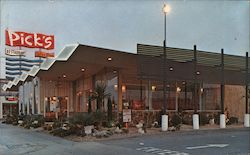 Pick's Restaurant and Coffee Shop Los Angeles, CA Postcard Postcard Postcard
