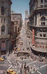 Powell at Market Street, Showing Turntable Postcard