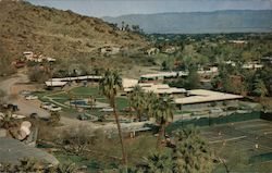 Colorful Panorama of Palm Springs Postcard