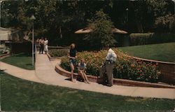 Gilman Hot Springs Resort Hotel. Garden patio and mineral springs, bathhouse. California Postcard Postcard Postcard