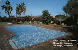 Campus Motel & Grill San Diego, CA Postcard Postcard Postcard