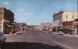 Looking Along Street Postcard