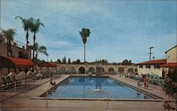 Murrieta Hot Springs - Beautifully tiled swimming pool California Postcard Postcard Postcard