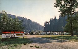 Klamath Glen Resort Trailer Park Postcard