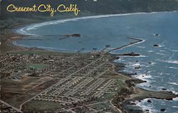Aerial View Crescent City, CA Postcard Postcard Postcard