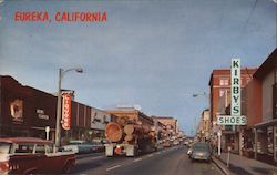 Looking Along Street Postcard