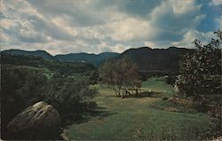 Fairway at Lawrence Welk's Country Club Village, golfers. Postcard