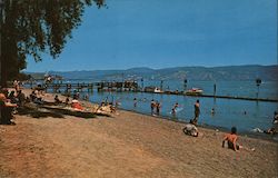 Municipal Beach Lakeport, CA Postcard Postcard 