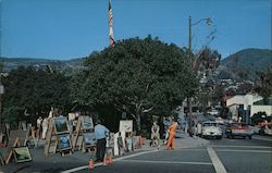 Street display scene of Laguna Mid-Winter Art Festival Laguna Beach, CA Jack Green Postcard Postcard Postcard