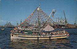 A Parading Fishing Boat Postcard